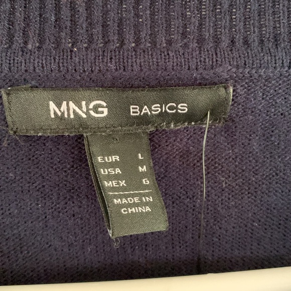 MNG Basics navy button front cardigan with pockets Size Medium - Picture 7 of 10